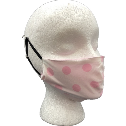 Pink Polka Dot Youth Face Mask