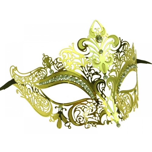 Laser-cut metal Venetian Mask Available in Gold or Silver