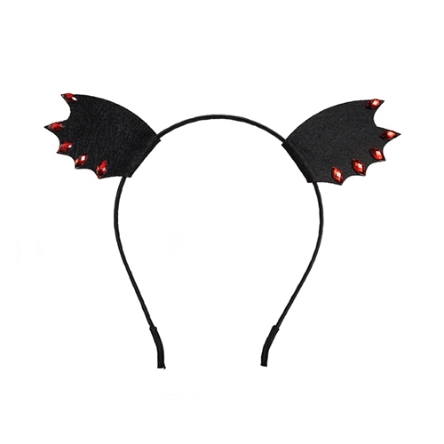Gothic Ears with Red Stones Headband
