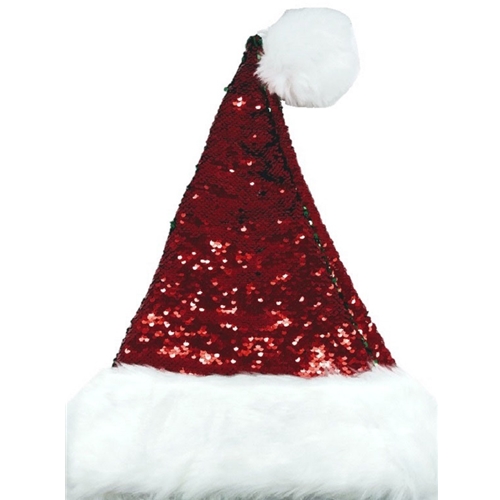 Santa Hat with Flip Sequins