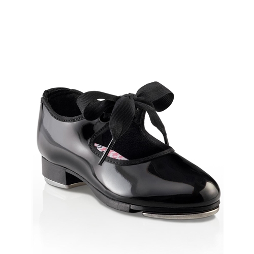 Jr. Tyette Kids Tap Shoes Black Patent Wide Width Capezio® N625C