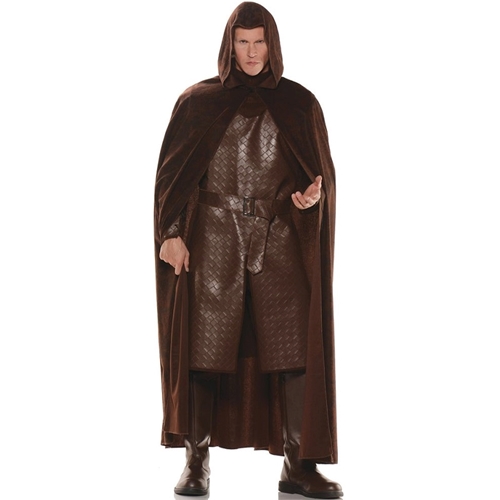 Deluxe Brown Hooded Cape