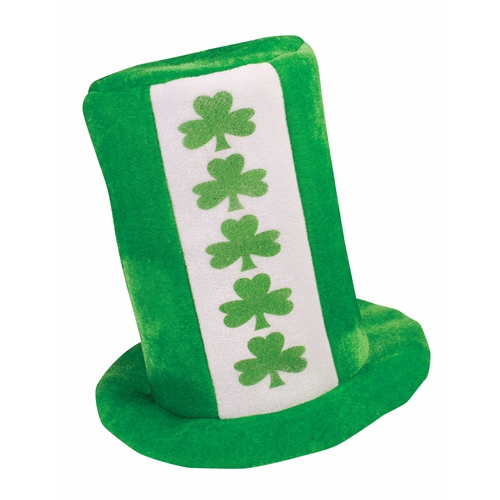 St. Patrick's Day Tall Hat With Shamrocks