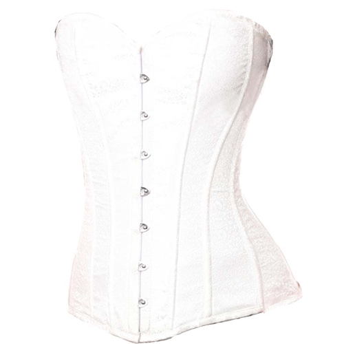 Lavish White Brocade Corset