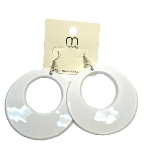 Mod white earrings