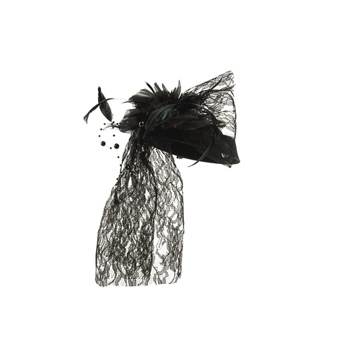 1920’s black teardrop hair fascinator