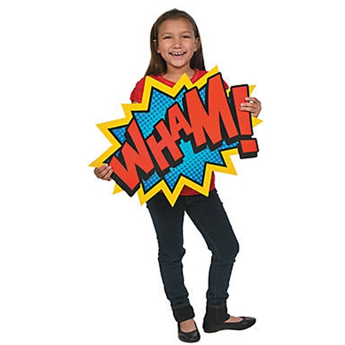 Cardboard Jumbo Superhero Word Cutouts