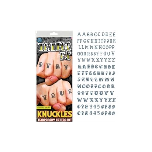 Alphabet Knuckles Tattoo | The Costumer