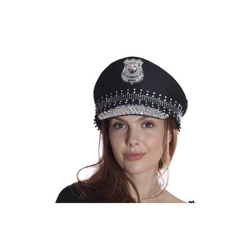 Rhinestone Police Hat | The Costumer