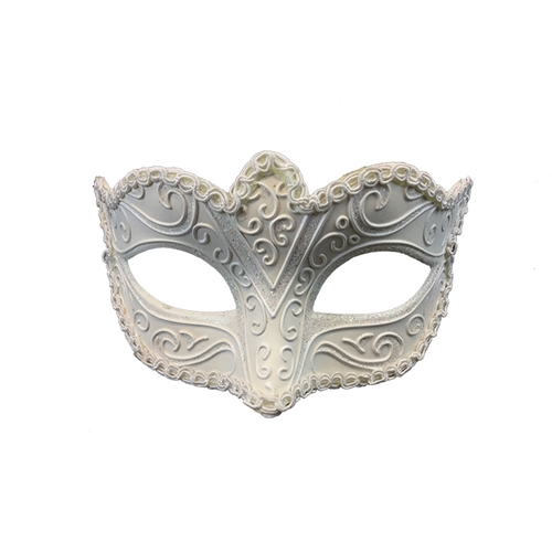 White Venetian Bridal Mask | The Costumer