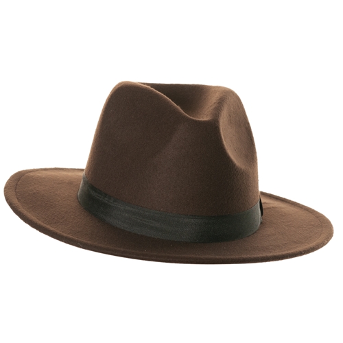 Brown Fedora with Black Band