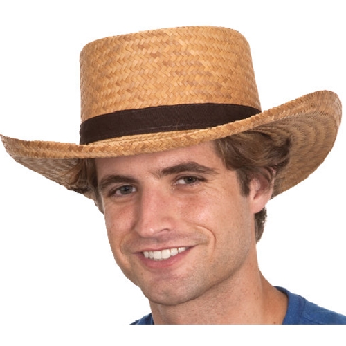 Straw Gambler's Hat