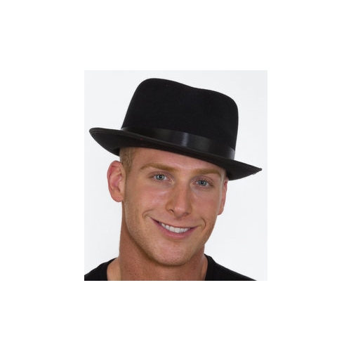 Black Small Brim Fedora