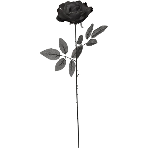 Black Fabric Rose