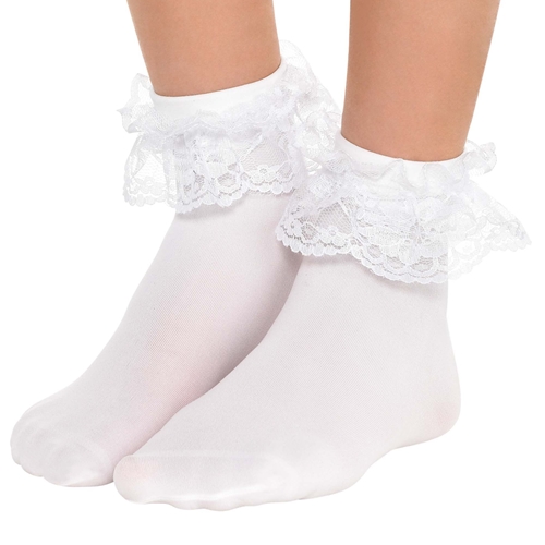 White Lace Anklets Ch