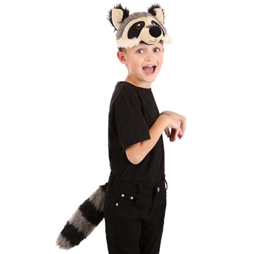 Plush Raccoon Headband