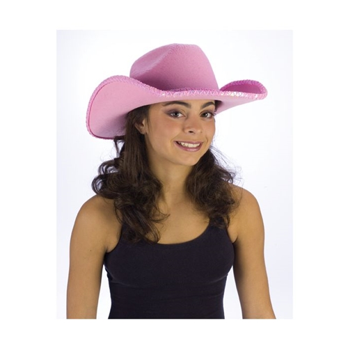 Pink Sequin Cowboy Hat