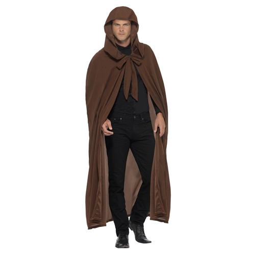 Brown Hooded Cloak Adult