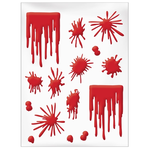 Asylum Blood Splats & Blood Drip Gel Clings