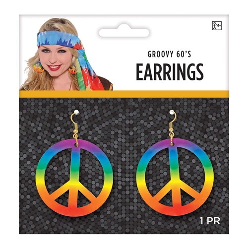 Tie Dye Peace Earrings