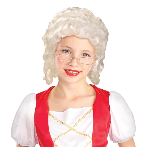 Colonial Girl White Wig