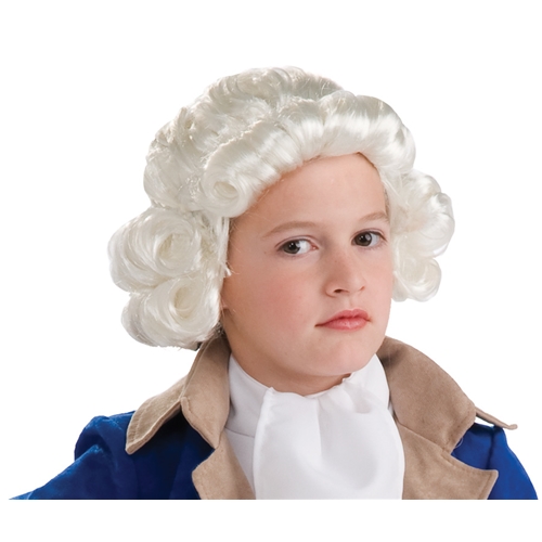 Colonial Boy White Wig