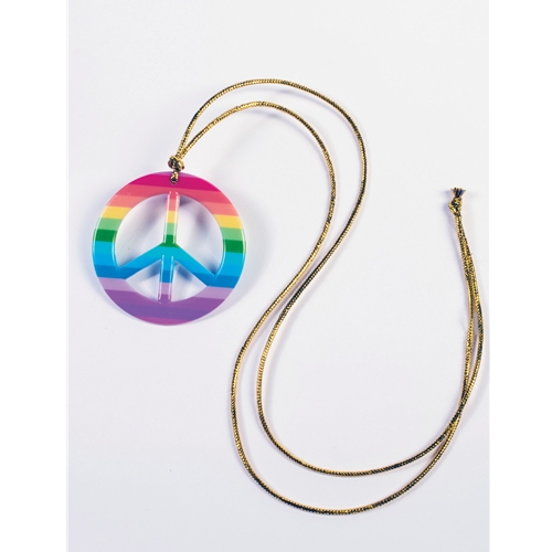 Rainbow Peace Medallion Necklace