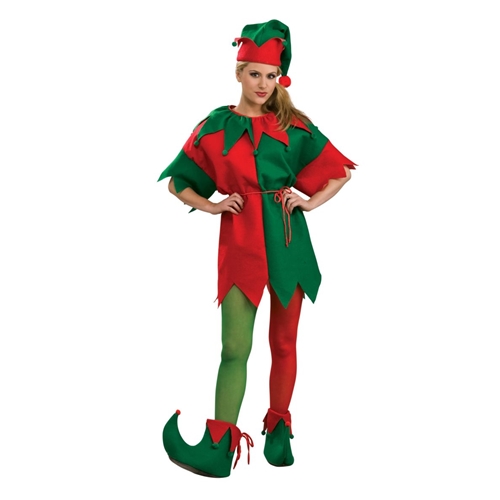 Adult Elf Tights Red and Green