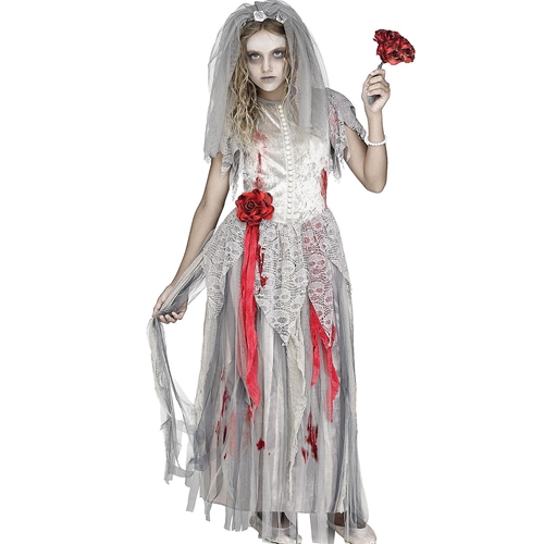 Girl's Zombie Bride Costume