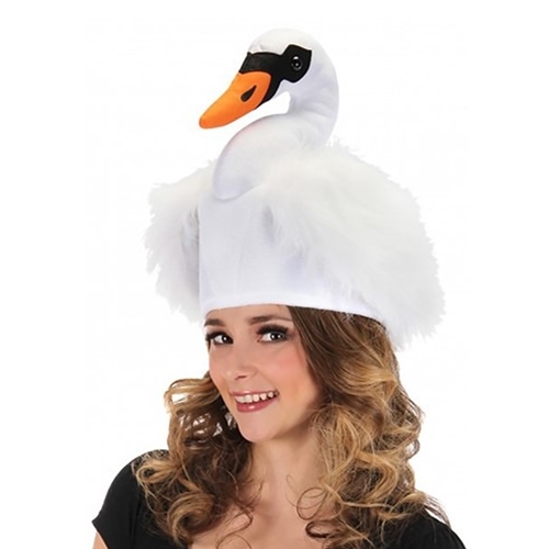 Swan Plush Hat- Adult