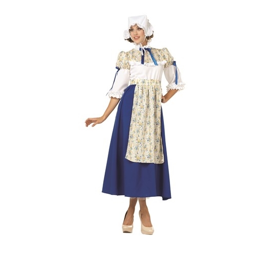 Colonial Woman Blue Skirt