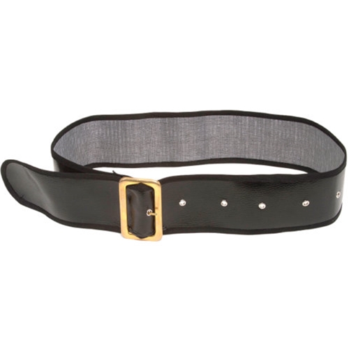 Shiny Black Belt with Gold Buckle