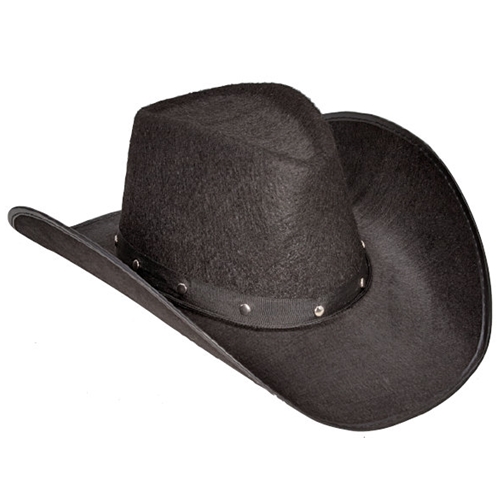 Black Felt Cowboy Hat