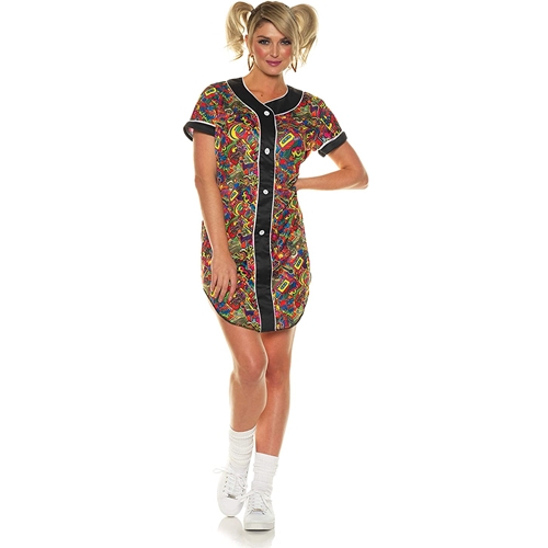Fly Mini-Dress with Colorful Embellishment