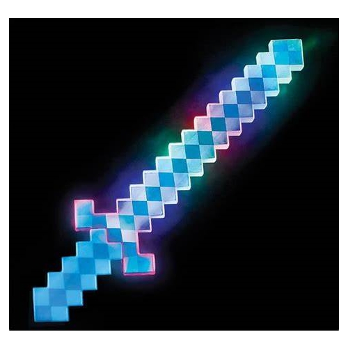 24" Light-Up Blue Pixel Sword