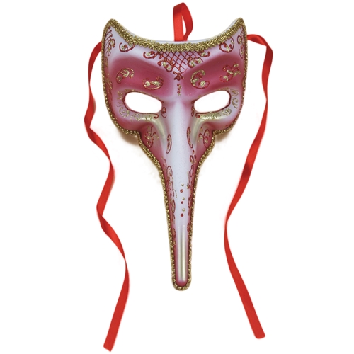 Long Nose Rose Gold Half Mask