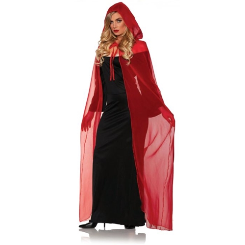 Chiffon Cape with Red Hood