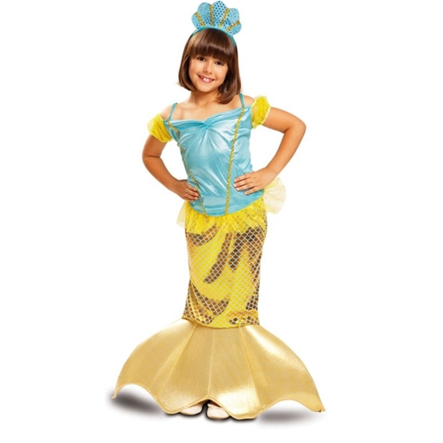 Gold & Blue Mermaid Girl's Kid Costume