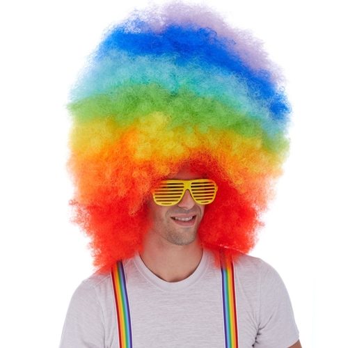 Rainbow Hifro Tall Afro Wig
