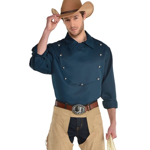 Blue Adult Cowboy Shirt