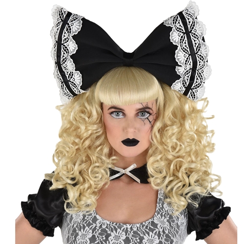 Black and White Anime Creepy Doll Headband