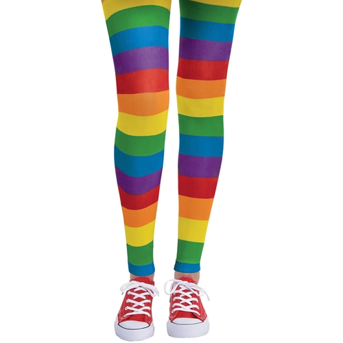 Rainbow Footless Tights Adult