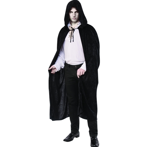 Full Length Velvet Hooded Cape