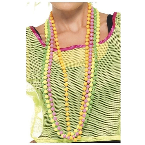 80's Neon Beaded Necklaces 4 Colors