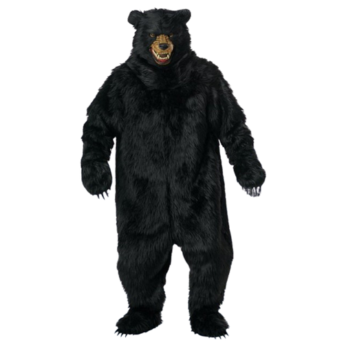 Deluxe Black Bear Adult Costume with Ani-Motion Mask