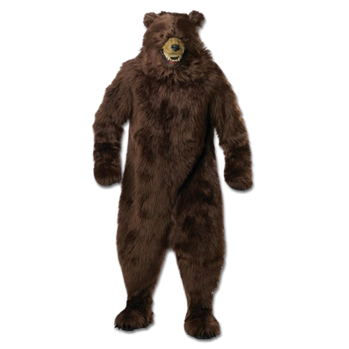 Deluxe Grizzly Bear Adult Costume with Ani-Motion Mask