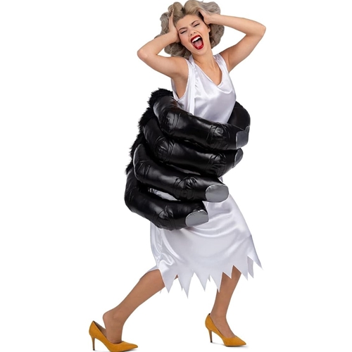 King Kong Actress w/ Ape Hand Adult Costume