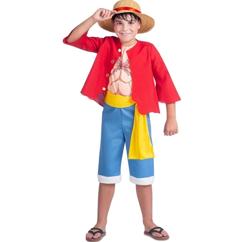Luffy from One Piece (5pc) Childs Costume Size 10-12