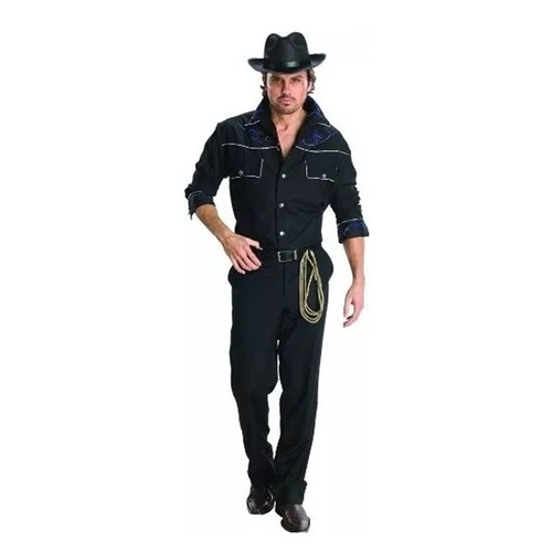 Cowboy Black 2pc Adult Costume Size XL