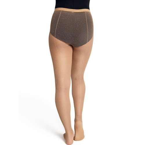 Professional Fishnet w/Seam Caramel Adult